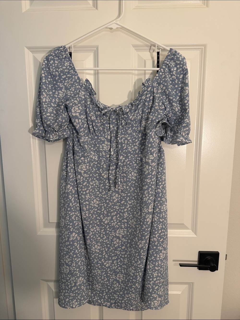 Missguided Light Blue Floral Mini Dress